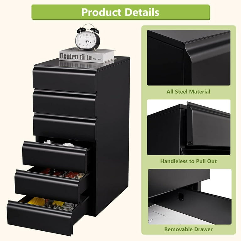 Rolling small outlet file cabinet