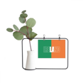 thumbnail image 1 of Irlanda, país, nombre de la bandera Marco De Metal Florero De Cerámica Decoración, 1 of 4