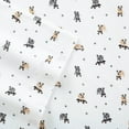 thumbnail image 2 of Poppy & Fritz Skateboarding Bulldogs Cotton Grey 3 Piece Sheet Set-Twin, 2 of 6
