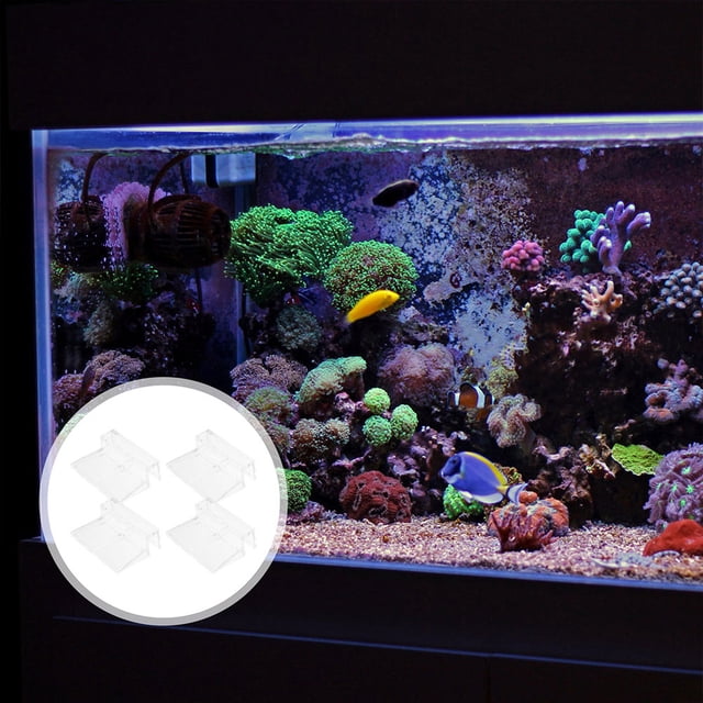 DEEPCRAFF 6Pcs Durable Acrylic Aquarium Glass Lid Clips Providing Stable Support for Fish Tank Covers