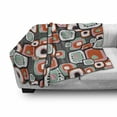 thumbnail image 3 of Retro Soft Flannel Fleece Throw Blanket, Funky Square Shaped Lava Flowers with Abstract Inner Forms Print, Cozy Plush for Indoor and Outdoor Use, 60" x 80", Baby Pink Orange, by Ambesonne, 3 of 6