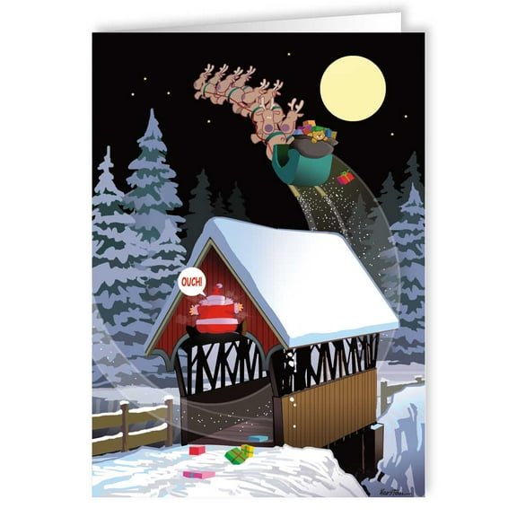 Low Bridge Christmas Card - 18 Funny Christmas Cards & Envelopes