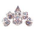 thumbnail image 1 of Juego de dados de metal de 7 piezas perfecl Poliédricos de aleación de zinc para accesorios de Casino RPG Party Estilo 9, 1 of 8
