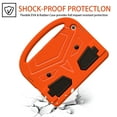 thumbnail image 6 of Portable Heavy Duty Kids Case for Samsung Galaxy Tab A9 Plus 11" 2023, EVA Shockproof Armor Military Grade Lens Protection Case with Kids Friendly Handle Foldable Stand Bracket Case, Orange, 6 of 10