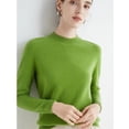 thumbnail image 2 of Suéter de punto de cachemira corto con cuello semialto suelto de mujer de pura lana lista para usar de primera línea de otoño e invierno, 2 of 6