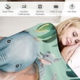 thumbnail image 3 of Nawypu Hippo Monkey Lion Elephant Giraffe Animals Blanket Flower Soft Flannel Throws Cozy Blankets for Couch Sofa Gifts, 3 of 6