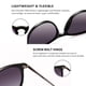 thumbnail image 4 of Gafas de sol SUNGAIT Vintage Round para mujer negro/gris, 4 of 6
