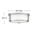 thumbnail image 2 of 2 Light Medium Flush Mount In Transitional Style 13.25 Inches Wide By 4.75 Inches High-Antique Nickel Finish Hinkley Lighting 3241An, 2 of 7