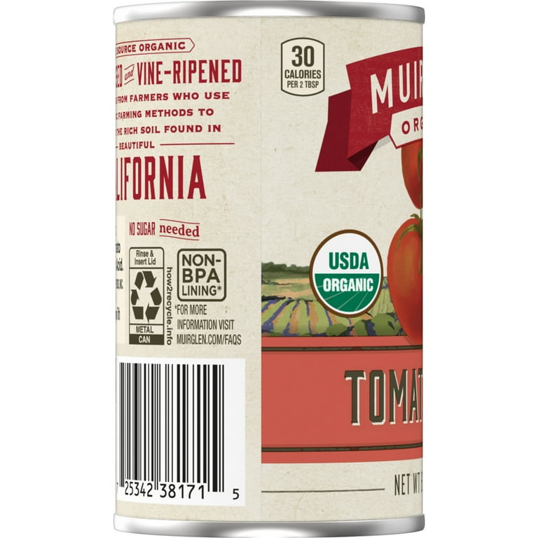 Muir Glen Organic Tomato Paste, Pure Sauce, 6 oz. - Walmart.com