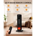 thumbnail image 4 of 25" Tower Space , 1500W Electric  with Remote Control, Overheat & Tip-Over , Quiet Fast Heating for Bedroom Office Home Indoor Use, 4 of 7