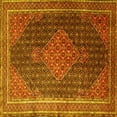 thumbnail image 1 of Ahgly Company Machine Washable Indoor Square Persian Yellow Traditional Area Rugs, 7' Square, 1 of 4