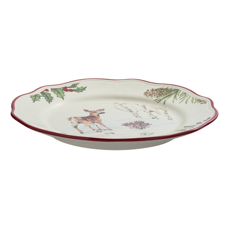 Better Homes & Gardens Heritage Holly Christmas Salad Plate, Set of 4