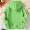 thumbnail image 5 of NAISIBABY Girls' Zip-Up Hoodie, Heart Print Long Sleeve Loose Fit Causal Sweatshirt Size 6, 5 of 6