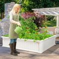 thumbnail image 4 of Gymax 48.5'' Raised Garden Bed Square Plant Box Planter Flower Vegetable White, 4 of 10
