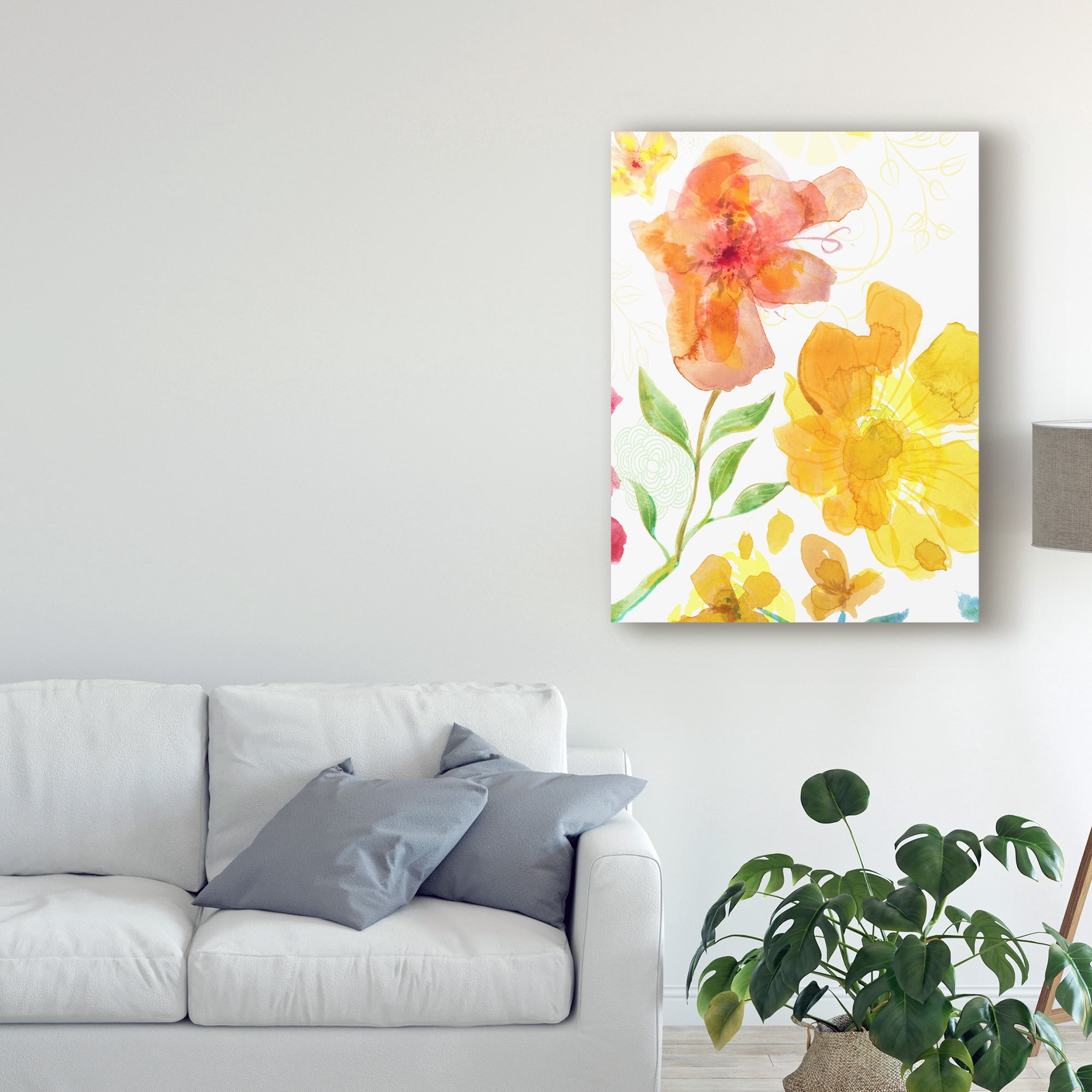 Trademark Fine Art 'Blossoms in the Sun I' Canvas Art by Delores Naskrent