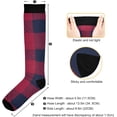 thumbnail image 3 of FREEAMG Red Black Buffalo Plaid Compression Socks for Men & Women Knee High Stockings for Running, Sport, Hiking & Travel, 3 of 7