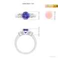 thumbnail image 6 of ANGARA Natural 1.45 ct Tanzanite and Diamond Three Stone Engagement Ring in 14K White Gold for Women (Size-7mm) | December Birthstone, Anniversary, Jewelry Gift for Women | Natural Tanzanite Ring, 6 of 11