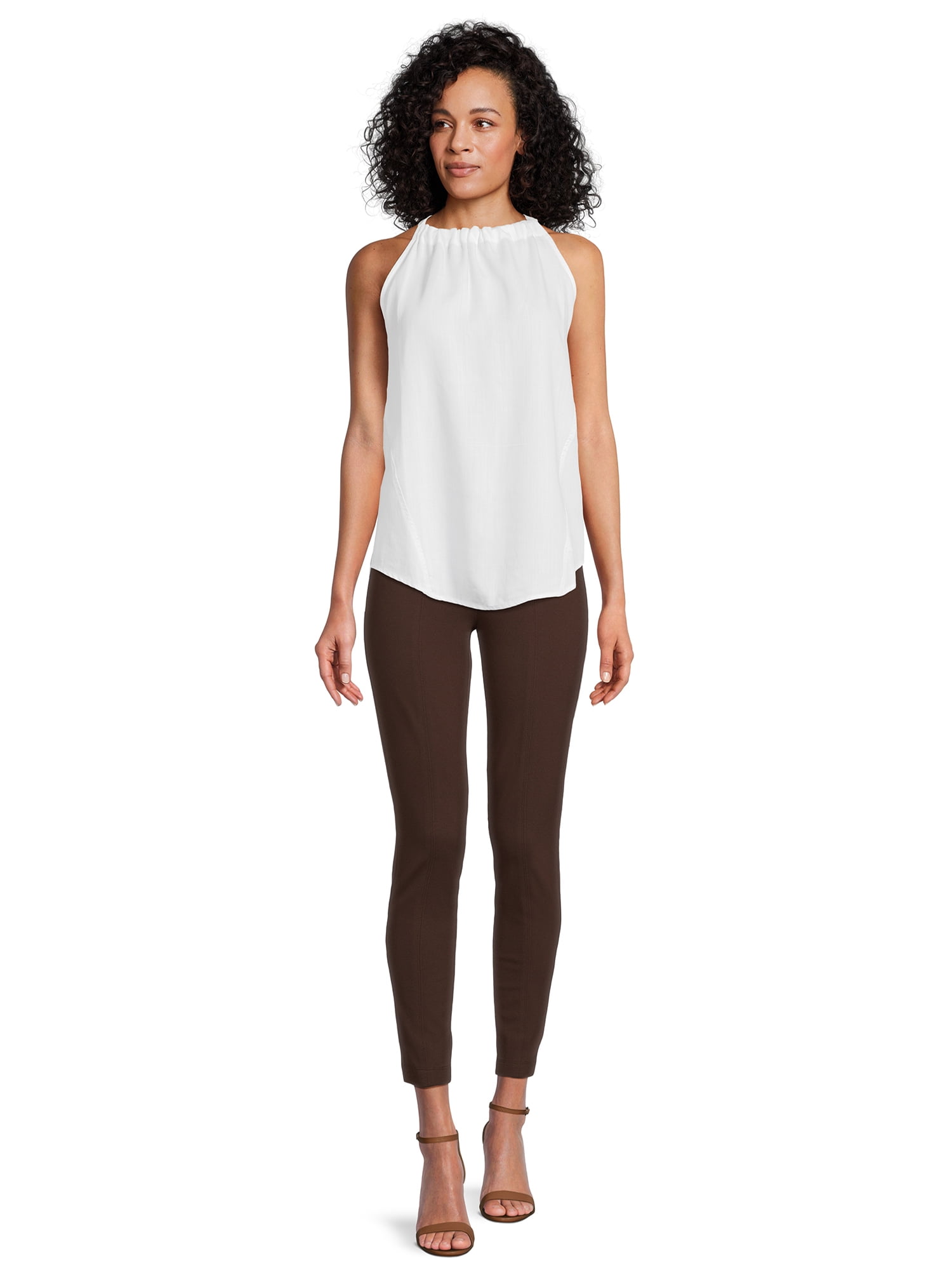 Time and Tru Women's Skinny Ponte Pants, 28” Inseam for Regular, Sizes XS-XXL