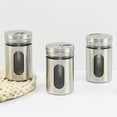 thumbnail image 4 of 3 Pack Rotating Lids Design Spice Dispenser Stainless Steel Spice Shaker Multi Function Cooking BBQ Pepper Salt Jar, 4 of 6