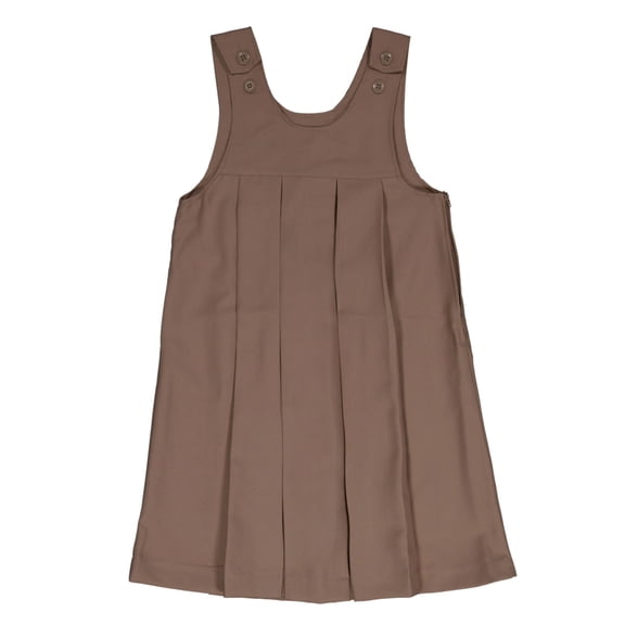 Smith's American Girls' Pleated Crossover Jumper Dress Color: khaki Size: 18