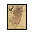 thumbnail image 3 of 1777 New Jersey Map - Framed Vintage Map of New Jersey - Historic NJ Map - Old Province of New Jersey Wall Map Divided Into East & West Wall Art Poster, 3 of 9