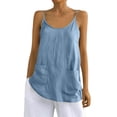 thumbnail image 2 of Cooling Shirts for Women Kelon Tank Top for Women Crew Neck Boho Tops Fashion Boho Clothes Dressy Casual Trendy Clothes, S, 2 of 6