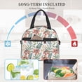 thumbnail image 4 of Naloa Lilies Flowers Print Lunch Bag for Women & Men Insulated Lunch Box or Cooler Lunch Tote Bags for Work, Travel, Outdoor, 4 of 5