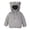Gray, variant on Baby Boys Girls Zip up Hooded Jacket Fleece Hoodie Toddler Kids Winter Warm Solid Color Coat Cute Bear Ear Sweater Thick Clothes for 1-6 Years