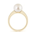 thumbnail image 2 of Angara South Sea Cultured Pearl Reverse Tapered Shank Ring in 14K Yellow Gold for Women | June Birthstone Jewelry for Her, 2 of 8