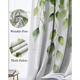 thumbnail image 3 of Spring Leaves Blackout Curtains for Bedroom Living Room Darkening Curtains 84 Inch Length 2 Panels Set Pastoral Farmhouse Green Botanical Vines Window Curtain Window Treatment Grommet Drapes 52"x84", 3 of 9