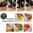 thumbnail image 4 of Small Apple Corer Tool Stainless Steel Cool Kitchen Gadgets Fruits Core Remover for Coring Pears Tomatoes Bell Peppers Fuji Honeycrisp Gala Cupcake Small Vegetables - Black, 4 of 6