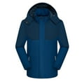 thumbnail image 2 of Txeol Navy Waterproof 3 in 1 Ski Jacket for Men Fleece Lined Winter Warm Snow Coat Thicken Sherpa Windproof Hooded Raincoat with Pockets,XXL, 2 of 8