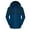 Navy, variant on Men's Fleece-Lined Solid Patchwork Hooded Jacket with Zipper Closure & Stand Collar - Crafted from Durable Polyester for Windproof Warmth, Perfect for Outdoor Activities & Casual Use