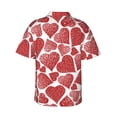 thumbnail image 3 of Easygdp Hearts Men's Hawaiian Shirts Print Lapel Short Sleeve for Beach, vacation, party, casual occasions - Small, 3 of 9