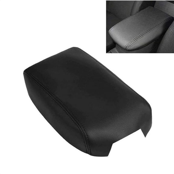 Furulu Leather Center Console Lid Armrest Cover Trim Black For Toyota Camry 2012-2017