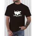 thumbnail image 1 of Animal Heads Graphic Print Men's Creative Top, Casual Short Sleeve Crew Neck T-shirt, Men's Clothing For Summer Outdoor Tee For Adult, Men, Women, Teen, Teenager, Adolescent, Youth, 1 of 5