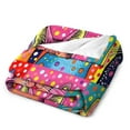 thumbnail image 3 of Cat Print Flannel Blanket Novelty Pattern Nap Blanket Sofa Room Office Soft Throw Blanket Outdoor Camping Warm Blanket, 3 of 4