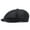 Black, variant on Men Summer Breathable Mesh Octagonal Newsboy Flat Hat Hollow Duckbill Ivy Cap