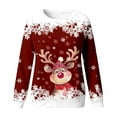 thumbnail image 4 of Ugly Christmas Sweater Boys Girls Knit Santa Reindeer Holiday Crewneck Xmas Sweaters for School Party Jumper, 4 of 4