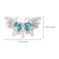 thumbnail image 4 of Blue Crystal Hair Barrettes with Spring Claw Clip for Decoration 2 Pcs, 4 of 8