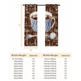 thumbnail image 6 of Fsddascl Coffee Blackout Curtains for Bedroom/Living Room, Thermal Insulated Kitchen Curtains, Pastoral Vintage Art Grommet Darkening Window Treatment Drapes 42"x63"x2, 6 of 6