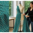 thumbnail image 5 of Soimoi Green Cotton Voile Fabric Heart & Cute Monkey Kids Printed Fabric 1 Yard 42 Inch Wide, 5 of 7