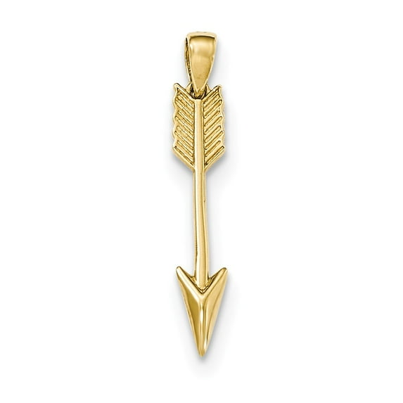 14k Yellow Gold Polished Arrow Pendant