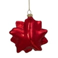 thumbnail image 4 of Northlight 4.5" Red and Gold Glittery Poinsettia Glass Christmas Ornament, 4 of 4