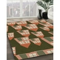 thumbnail image 2 of Ahgly Company Indoor Square Patterned Dark Bronze Brown Area Rugs, 5' Square, 2 of 6