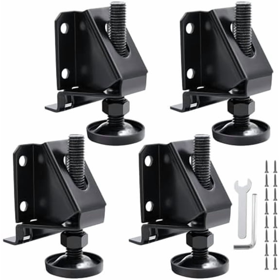4/8/16 Pack Heavy Duty Leg Leveler, 2-inch Adjustable Height, for Furniture, Table, Cabinets