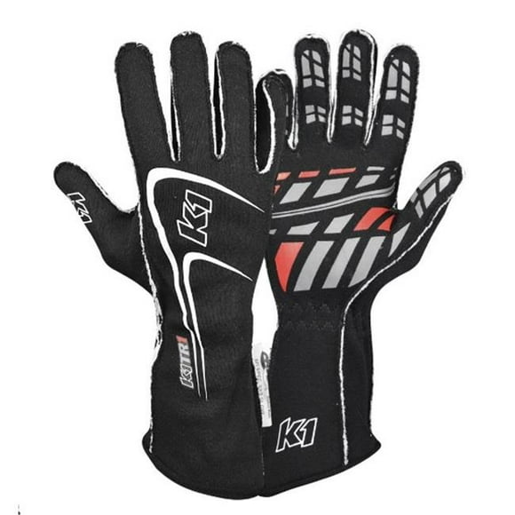 K1 Racegear K1R23-TR1-N-L Track1 Glove, Black - Large