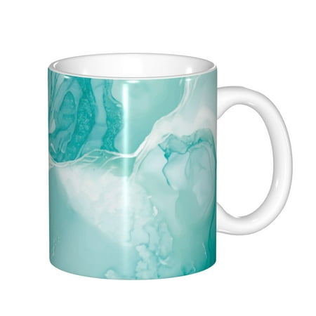 

Yiaed Teal Turquoise 1 Print Ceramics Coffee Large Handle Design Extra Large Tea and Coffee Cup for Office and Home Mugs