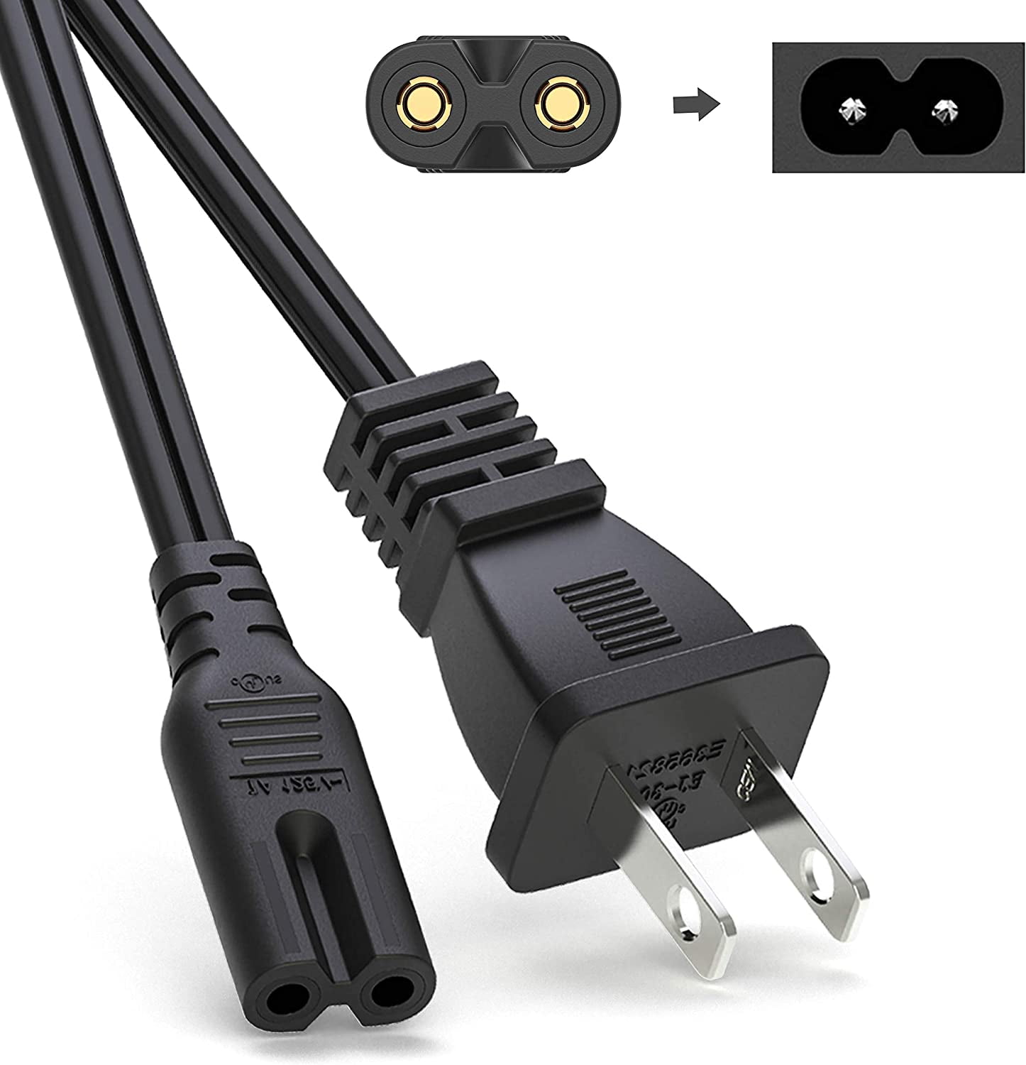 samen herberg Botanist 6Ft AC Power Cord for Xbox One S/X,Xbox 1x/1s,PS5 PS4 PS3 PS2 Playstation 5  4 Slim Game Console,Replacement Plug Power Cable - Walmart.com