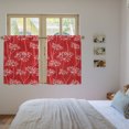 thumbnail image 4 of Spring Flowers Kitchen Curtains 45 Inch Length, Retro Country Dandelion Floral Red Tiers Curtains for Bathroom Bedroom Cafe, Light Filtering Small Window Treatment Short Drapes 2 Panels 42"Wx45"L, 4 of 9